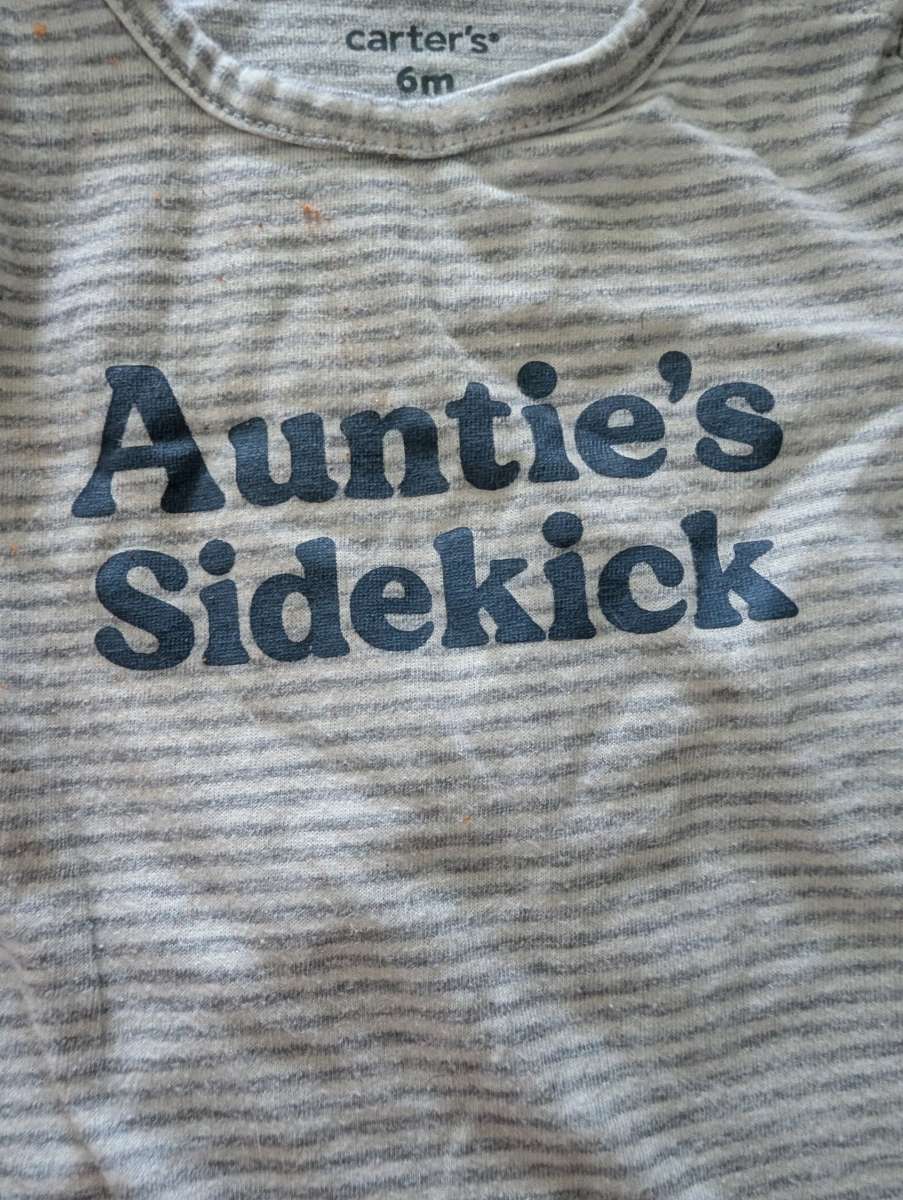 Aunties sidekick baby onesie