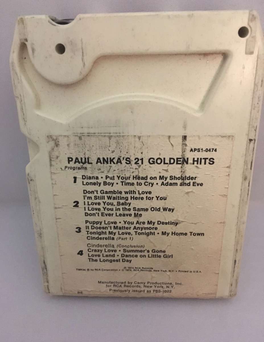 Paul Anka 21 Golden Hits 8track used see details below for i