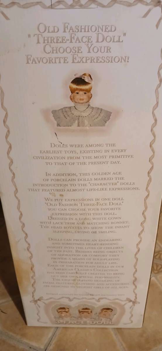 1 3 face porcelain doll