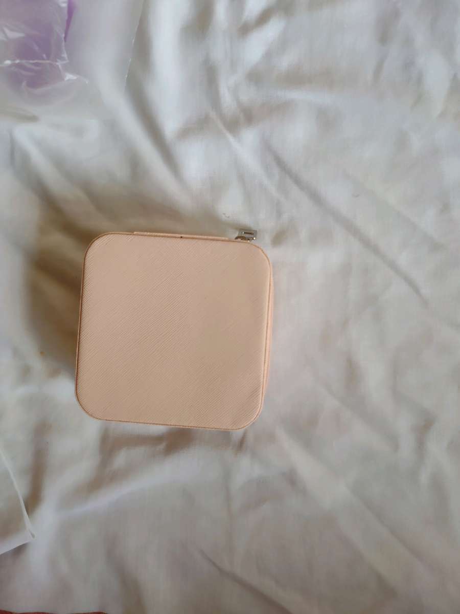 Pink traveling jewelry box