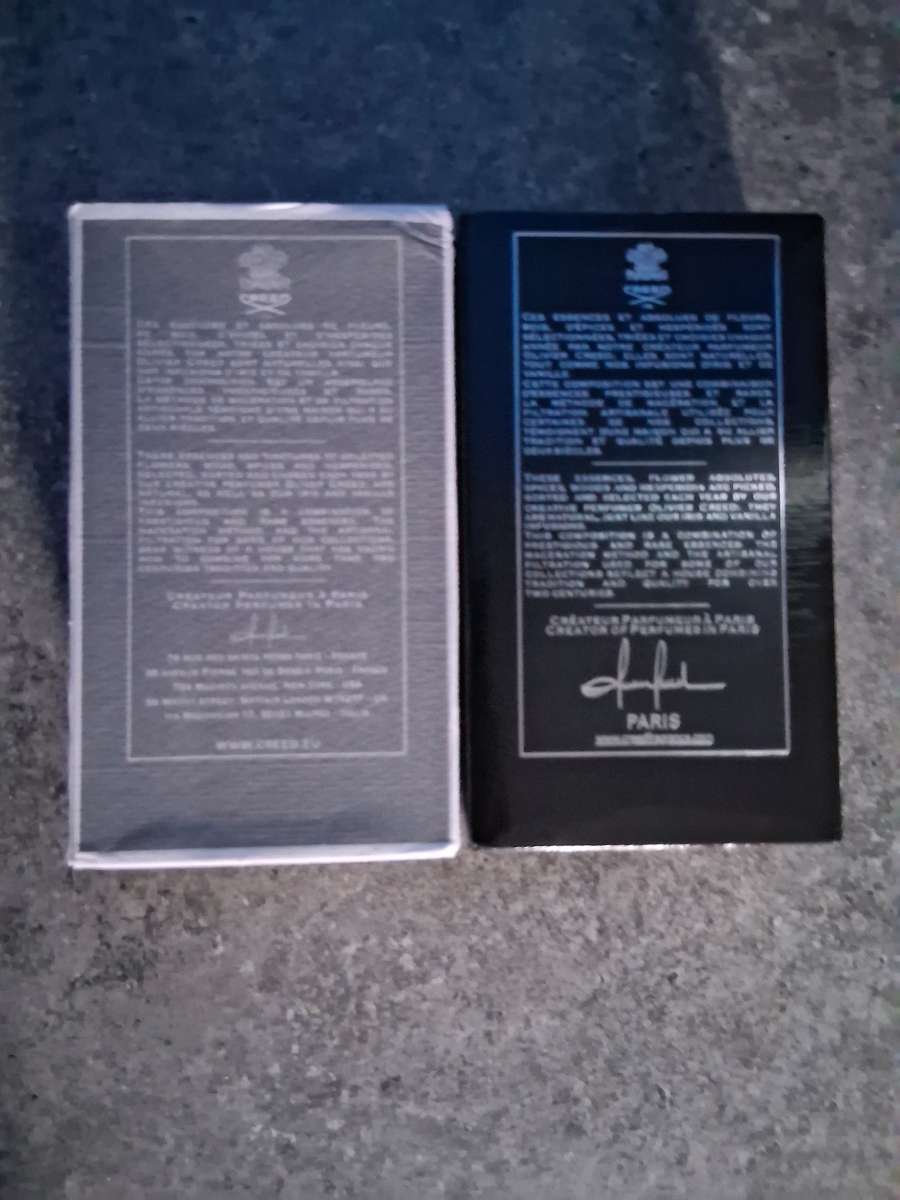 Creed Aventus Black bottle and Creed Aventus Cologne Grey