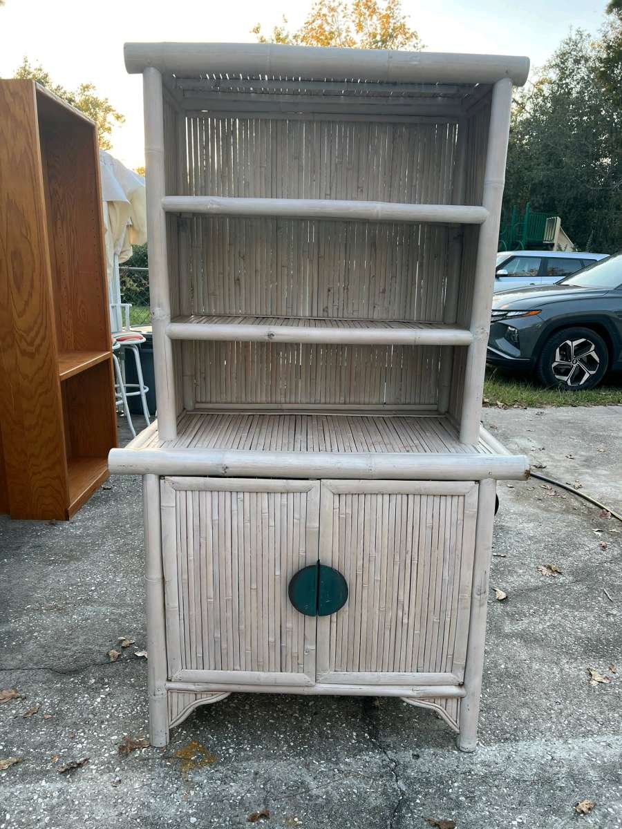 Vintage Bamboo Hutch