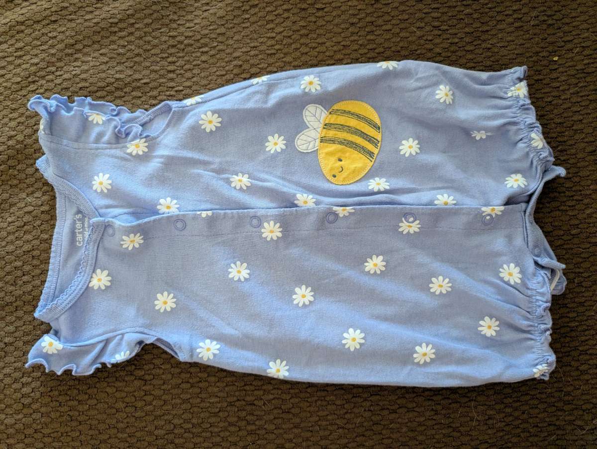 Baby Purple romper with bee