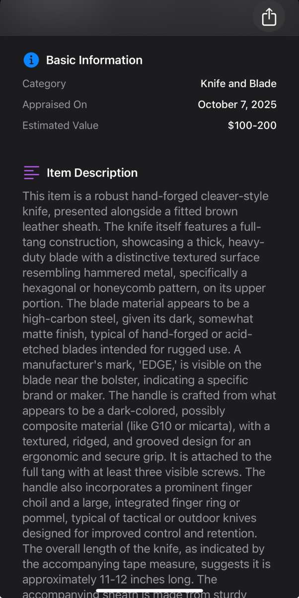 bush craft knife