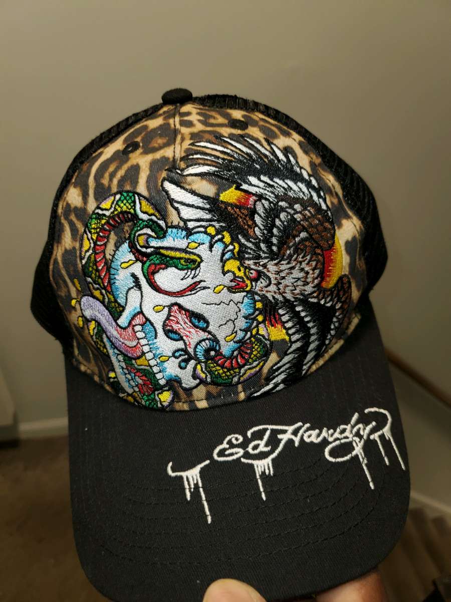 Ed hardy black snapback cap