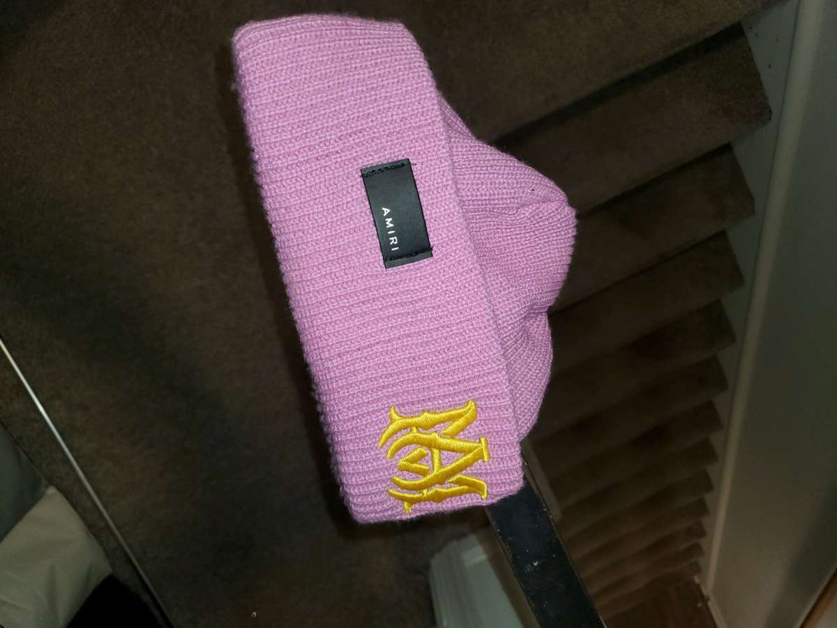 Amiri logo beanie