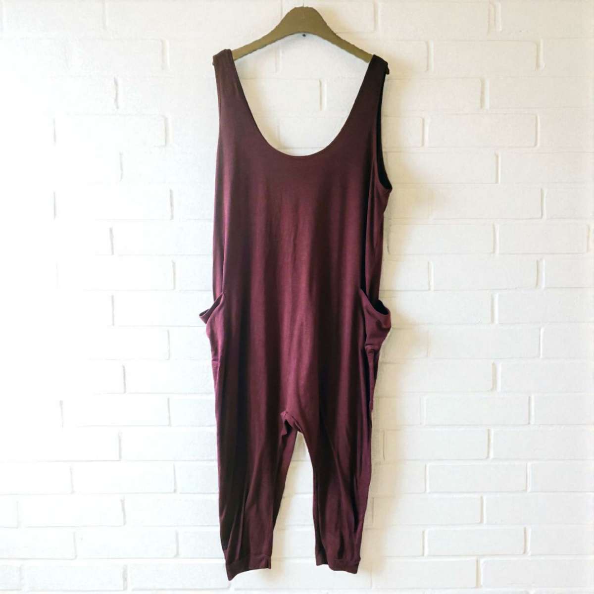 Maroon Stretchy Jumpsuit