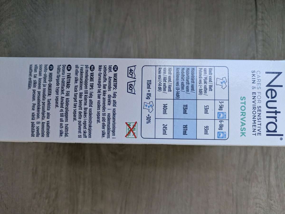 NEW UNOPENED Hypoallergenic Laundry Detergent from Denmark