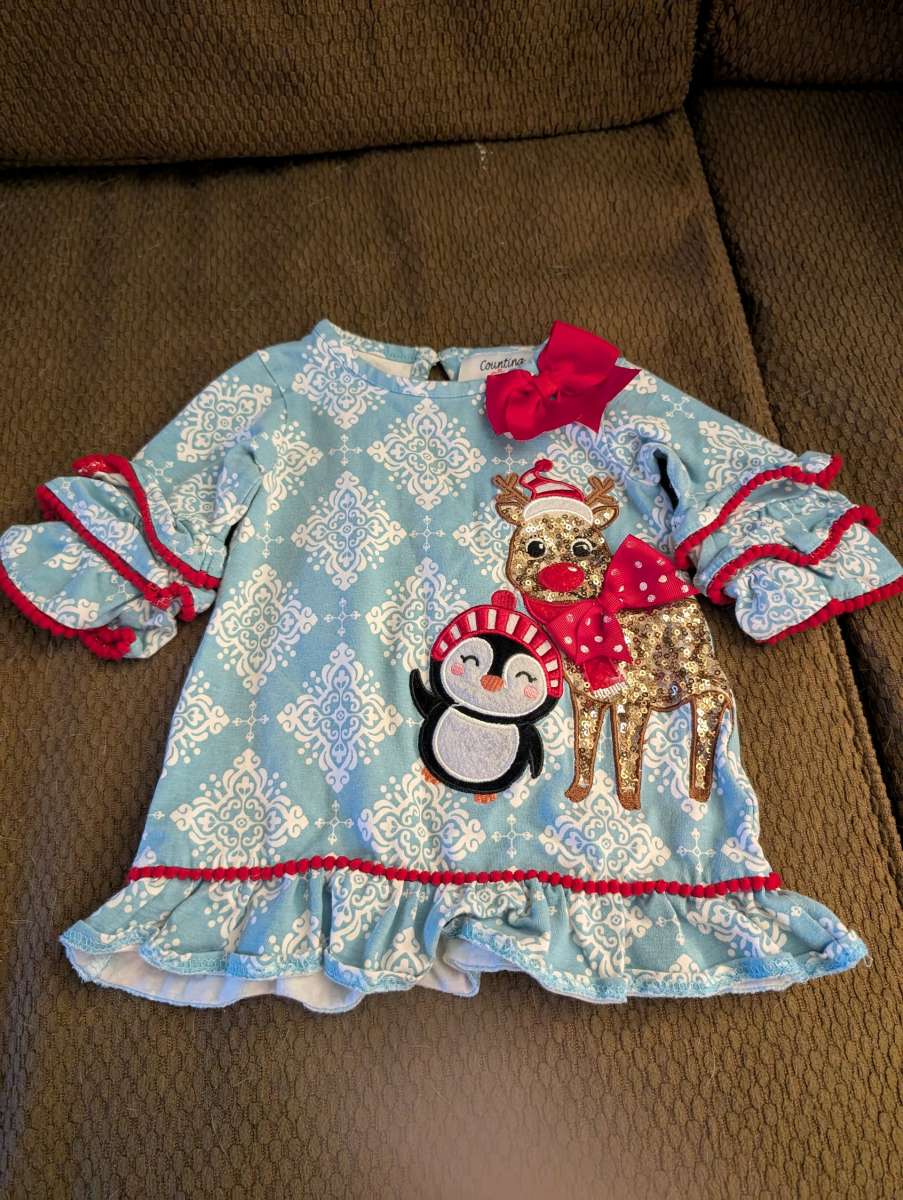 Winter Christmas baby dress