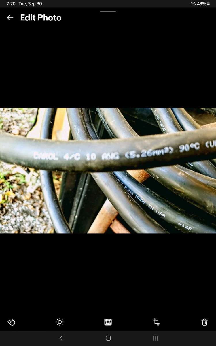Carol C4 10awg 300volt Electrical Cable 55ft