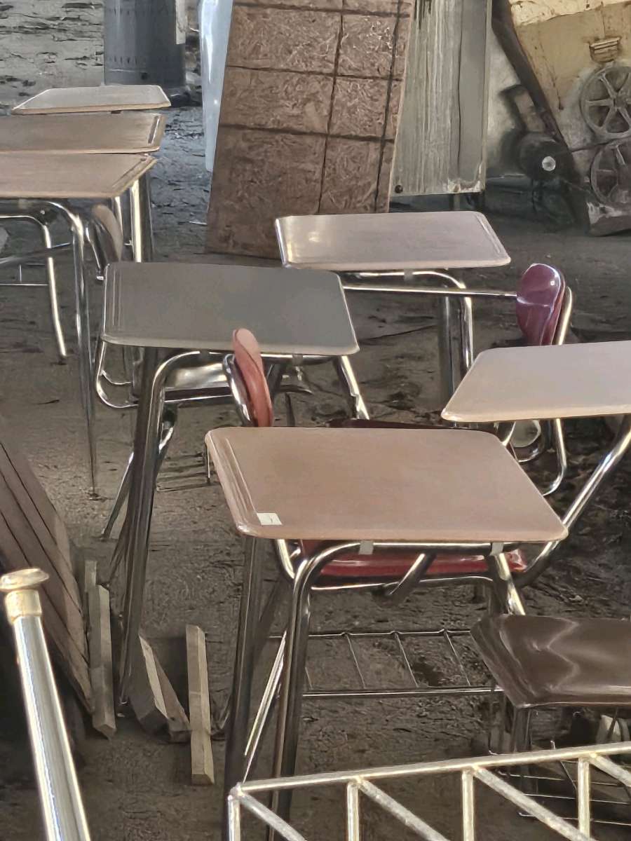 School desk three dollars each