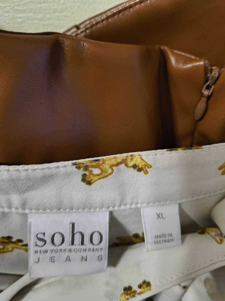 brown 2XL skirt and top