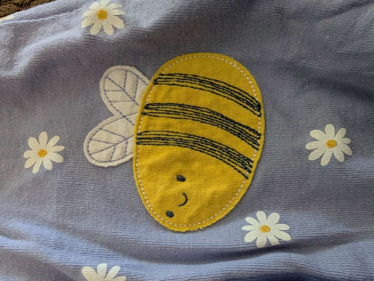 Baby Purple romper with bee