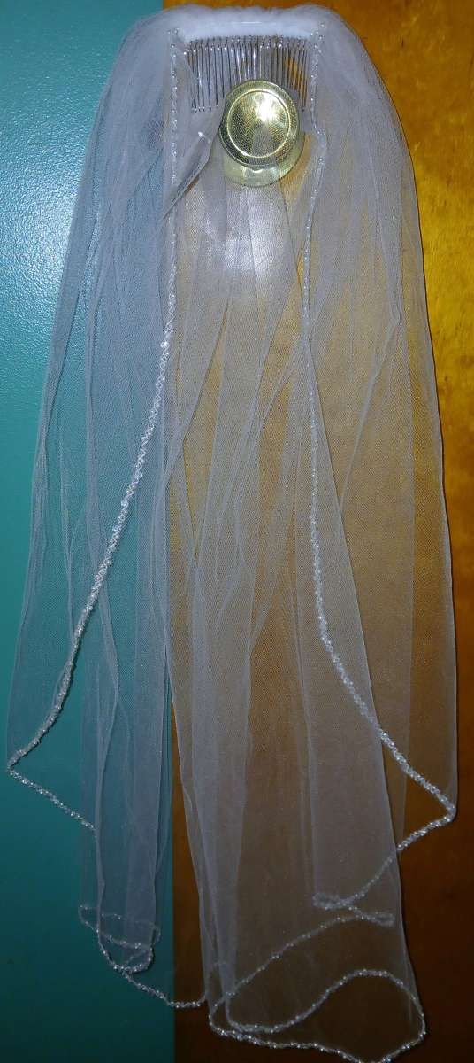 White Laced Wedding Dress with Train