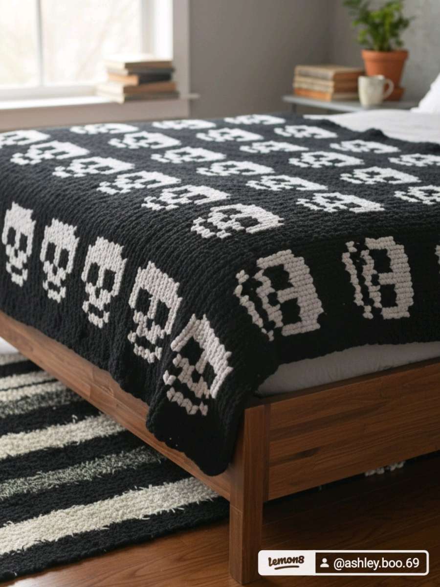 Midnight Skulls Blanket