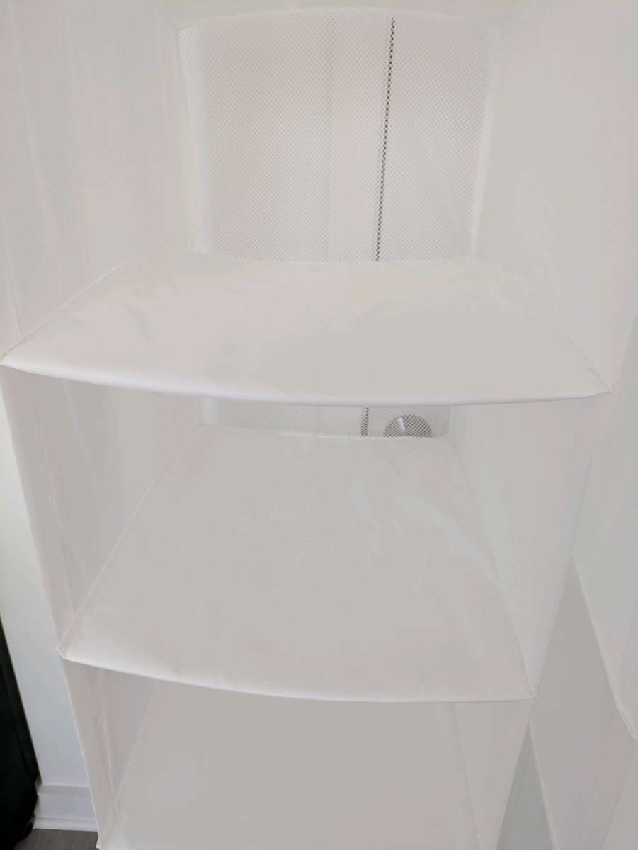 IKEA RIGGA Clothes Rack and 2 SKUBB Organizers