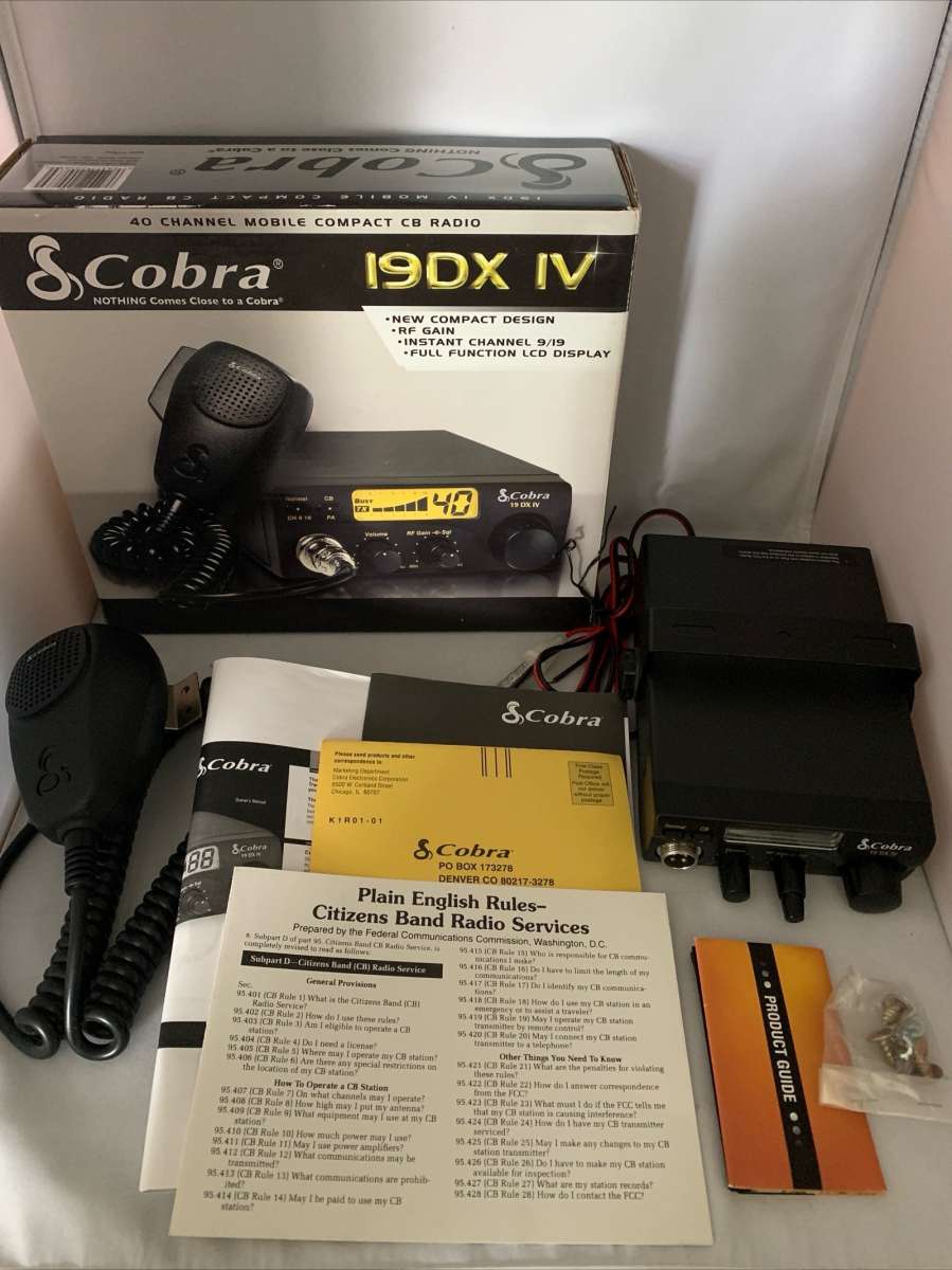 Cobra 19 40 Channel CB RadioPowerSupplyAntenna OB see detail
