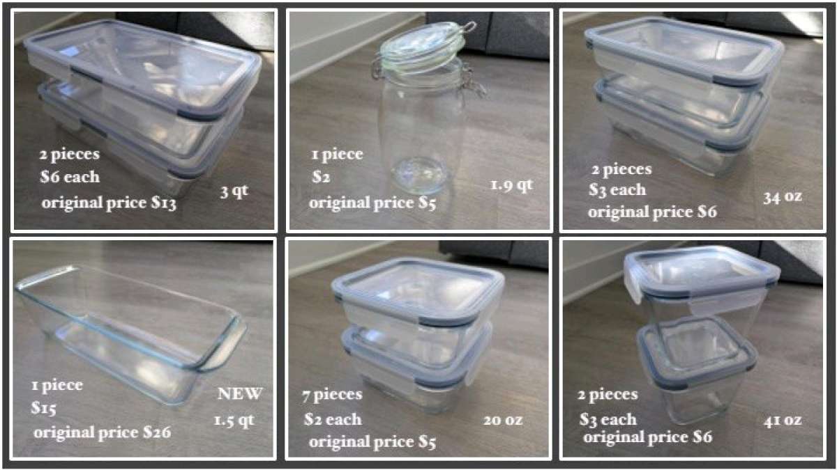 IKEA 365 Glass Food Containers and Loaf Pan and Jar