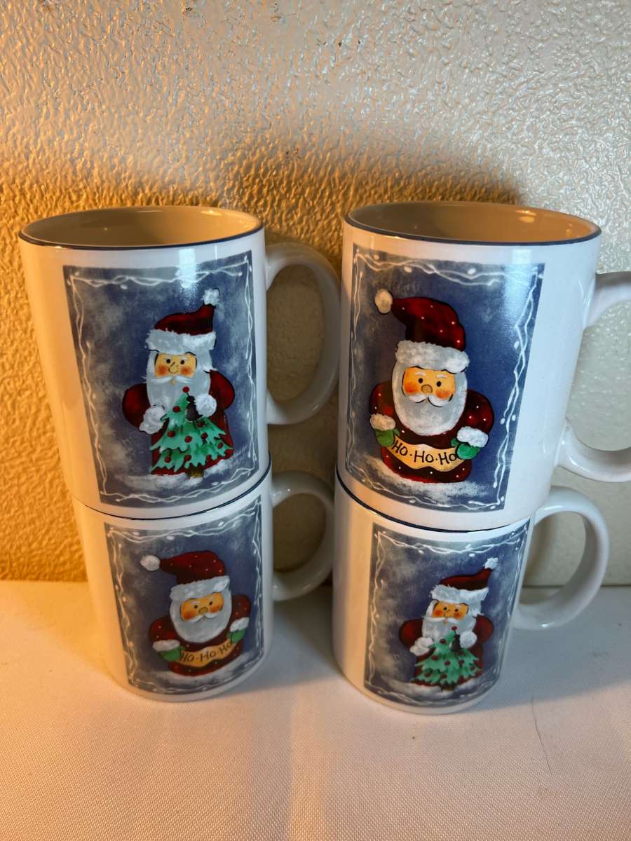 Christmas mugs set of 4
