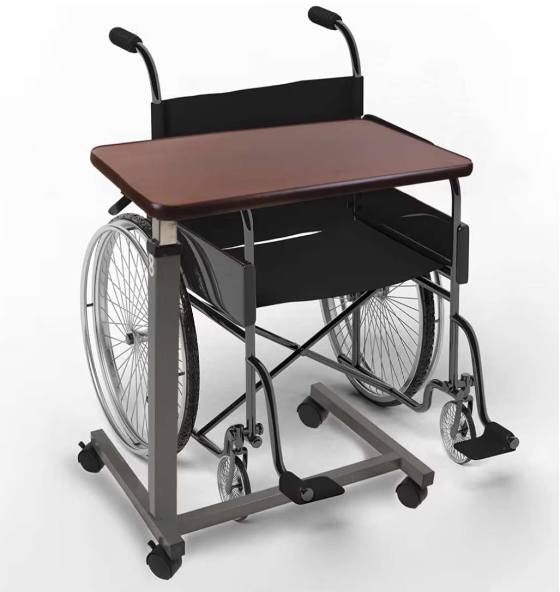 Vaunn Medical Adjustable Overbed Bedside Table With Wheels H