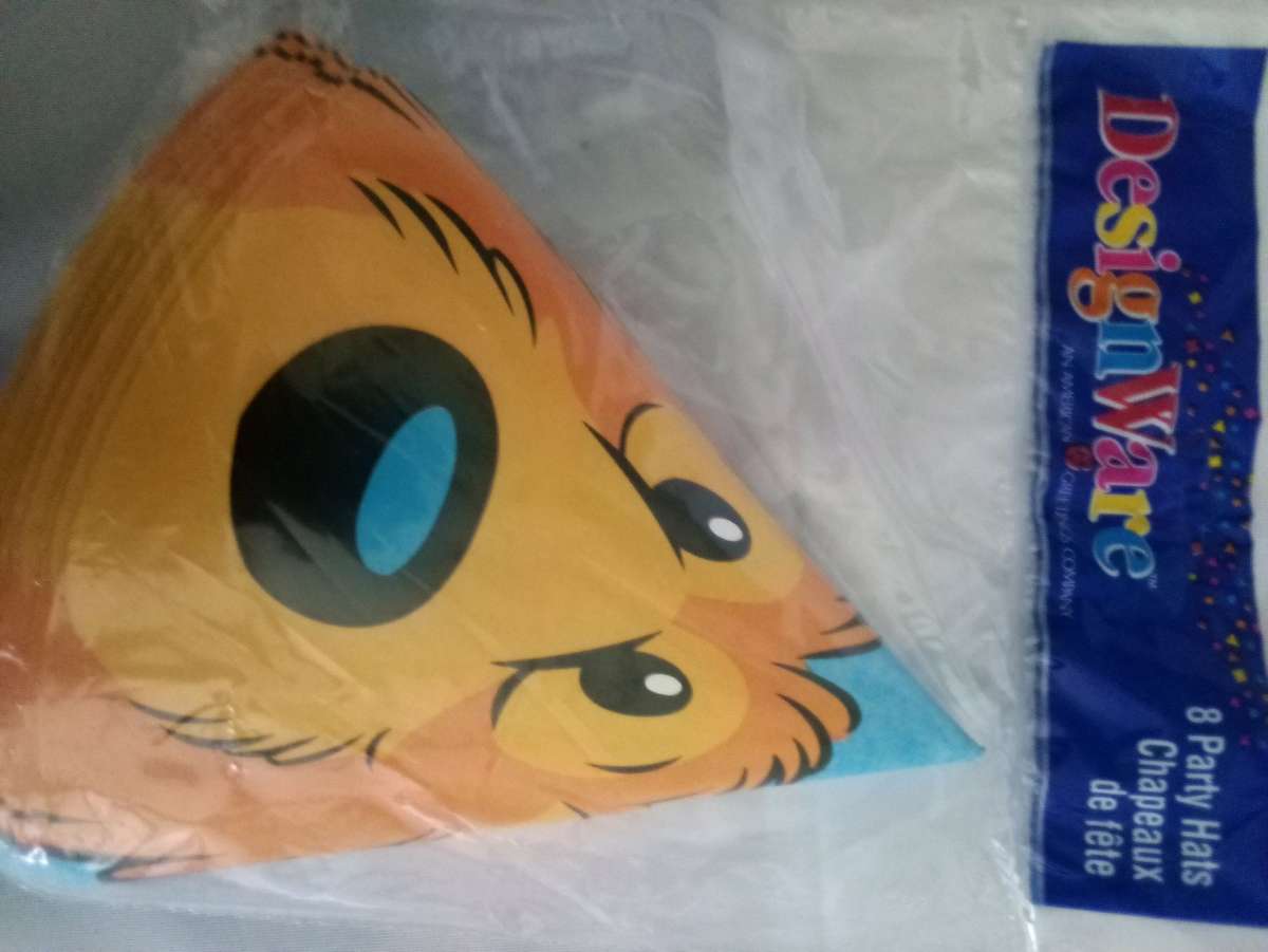 8pack 5x bear in the big blue house party hats