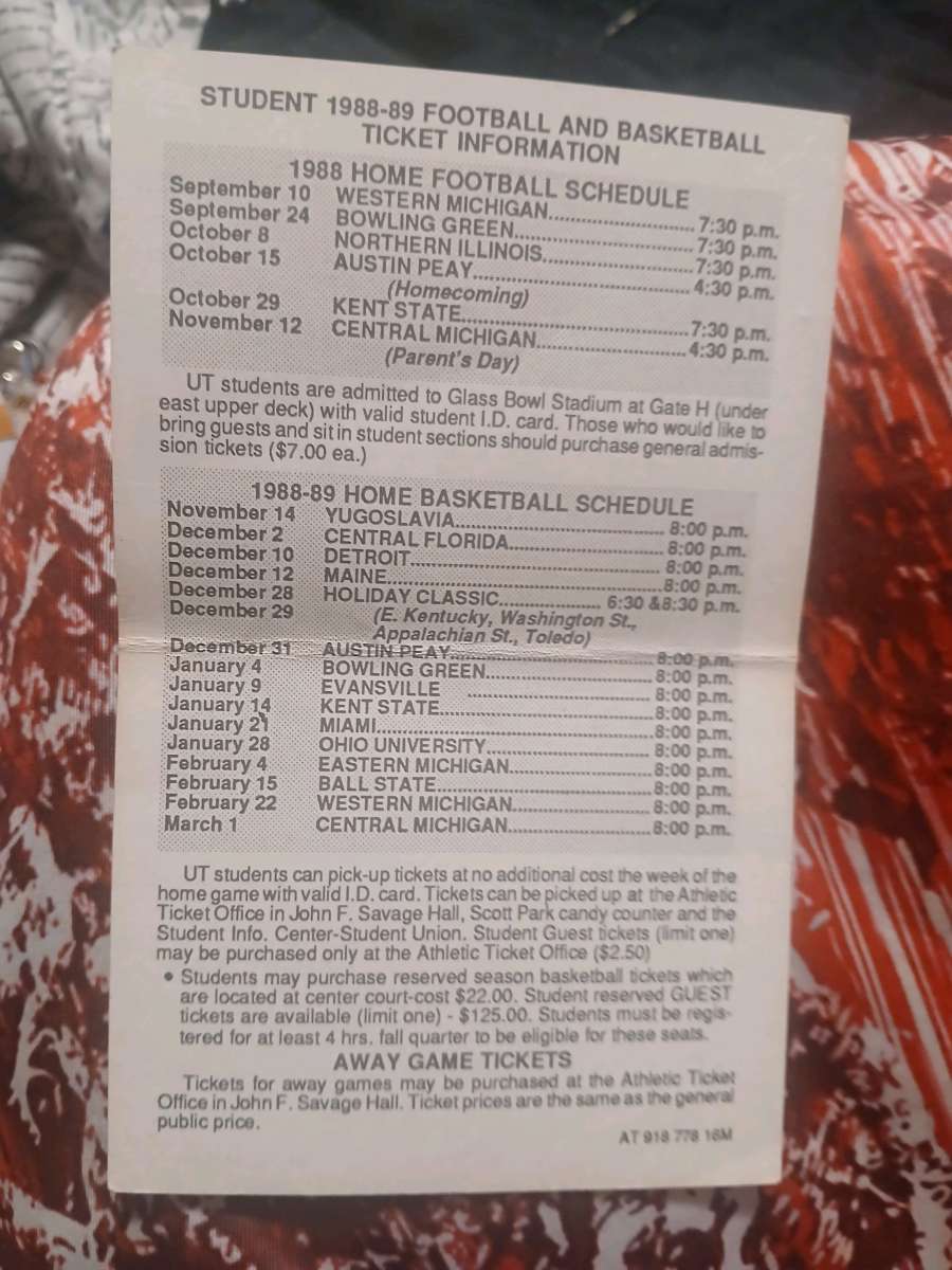 old football schedules