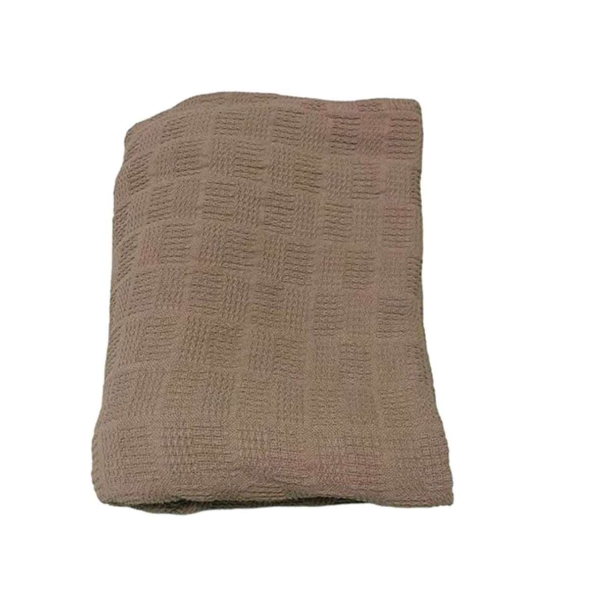 Cotton Knitted Blanket Size Queen Throw Comfortable checkere