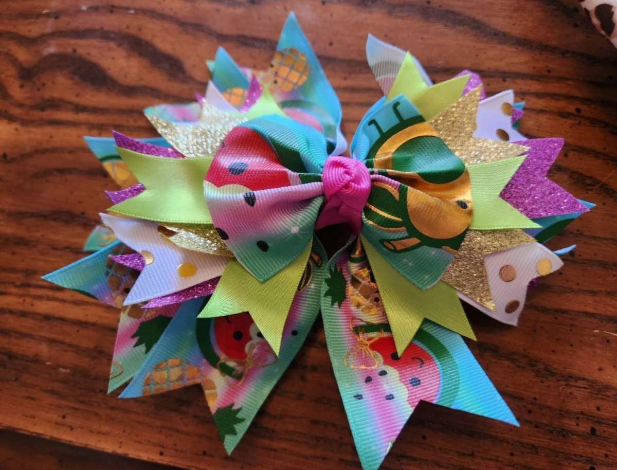5 girl hair bows