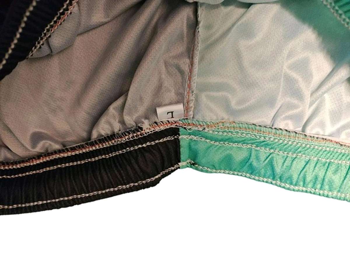 Muay Thai Shorts Mid Thigh Cut 2 Tone  Mint  Black Kill Crew