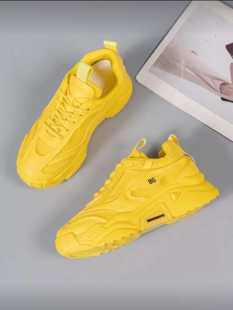 Bright Yellow Sneakers size 7
