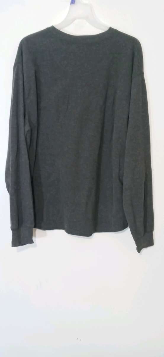 Mens Long Sleeve Waffle Dress Shirt XL