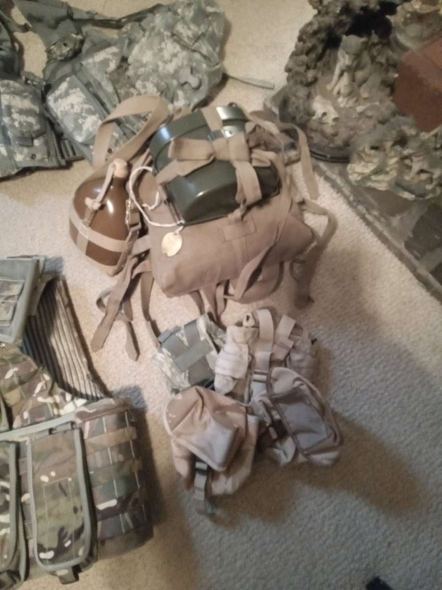 Huge Lot New Military Items  Ballistic helmet vest gas mask