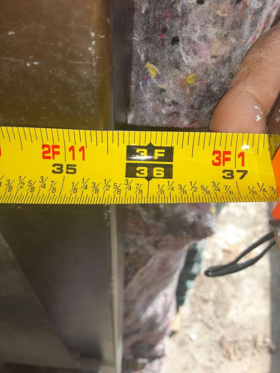 Commercial glass door with hinges but no frame