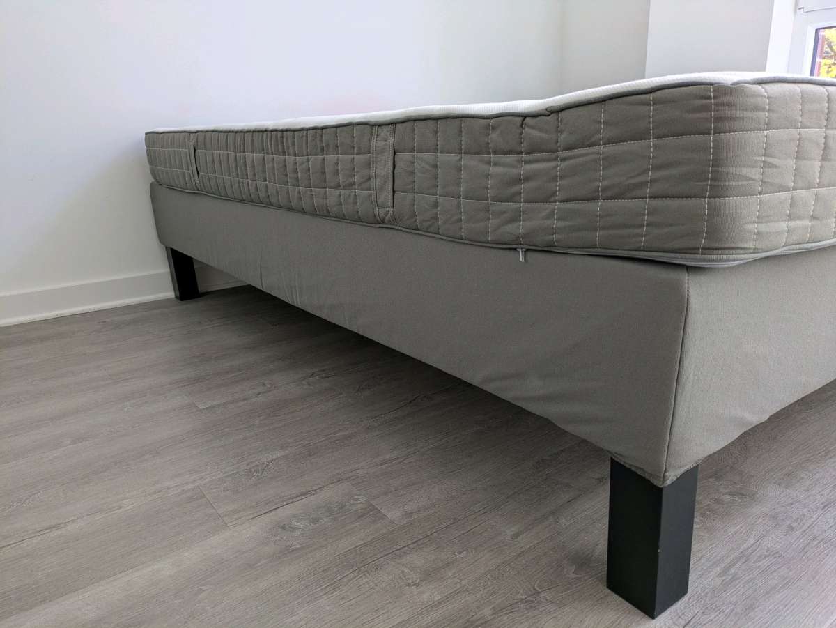 IKEA queen size ESPEVAR mattress base and MORGEDAL mattress