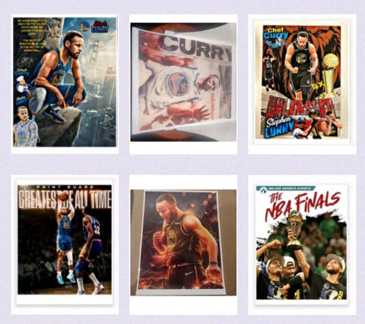 WARRIORS STEPH CURRY Sz 10 AND A HALF CHAMP RING AND POSTERS
