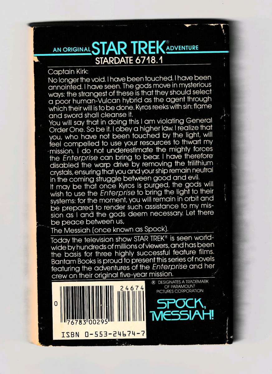 SPOCK MESSIAH  STAR TREK 1993