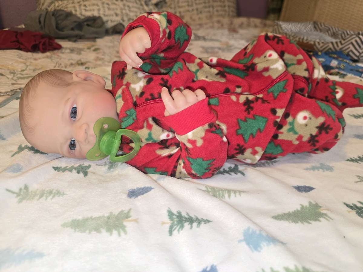 Realistic looking baby boy doll