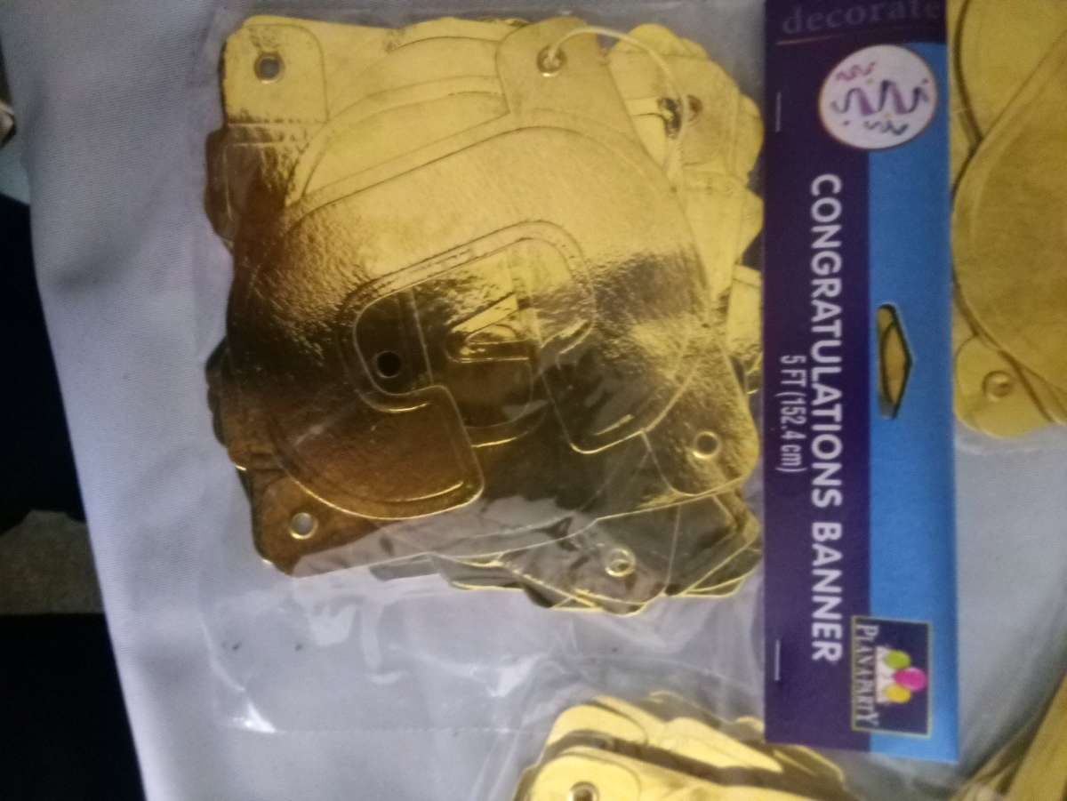 gold congratulations banner x5