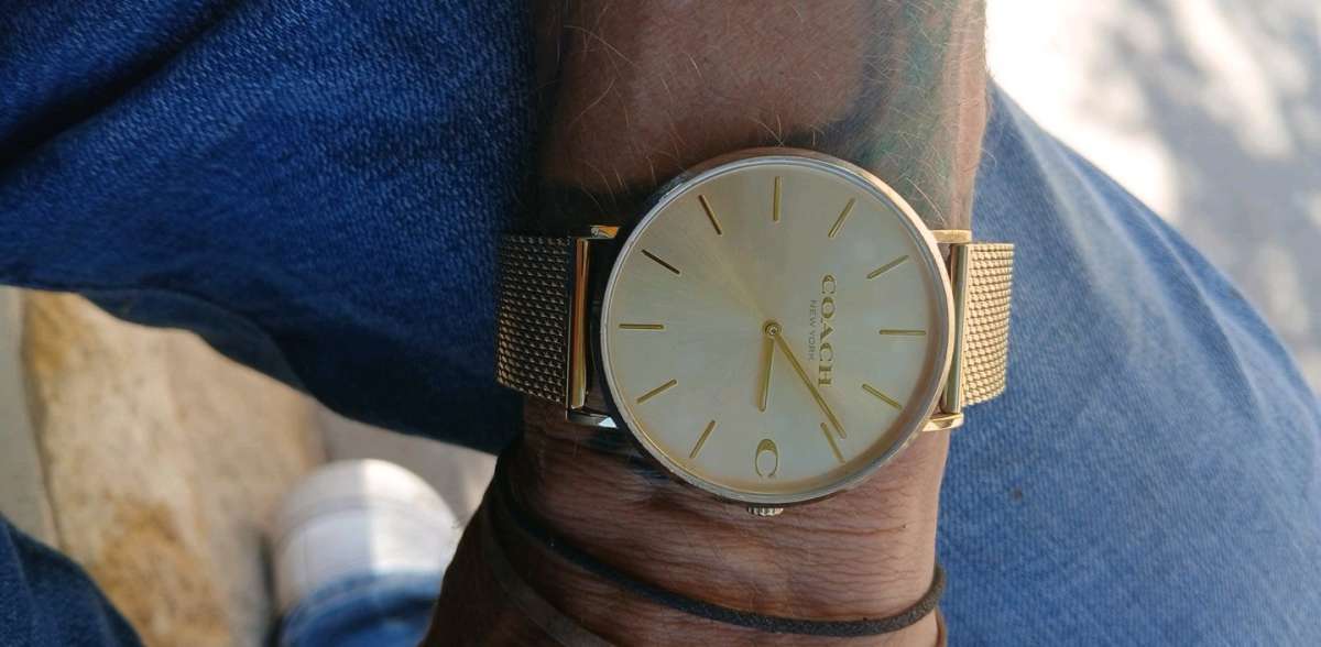 Coach 14k gold watch