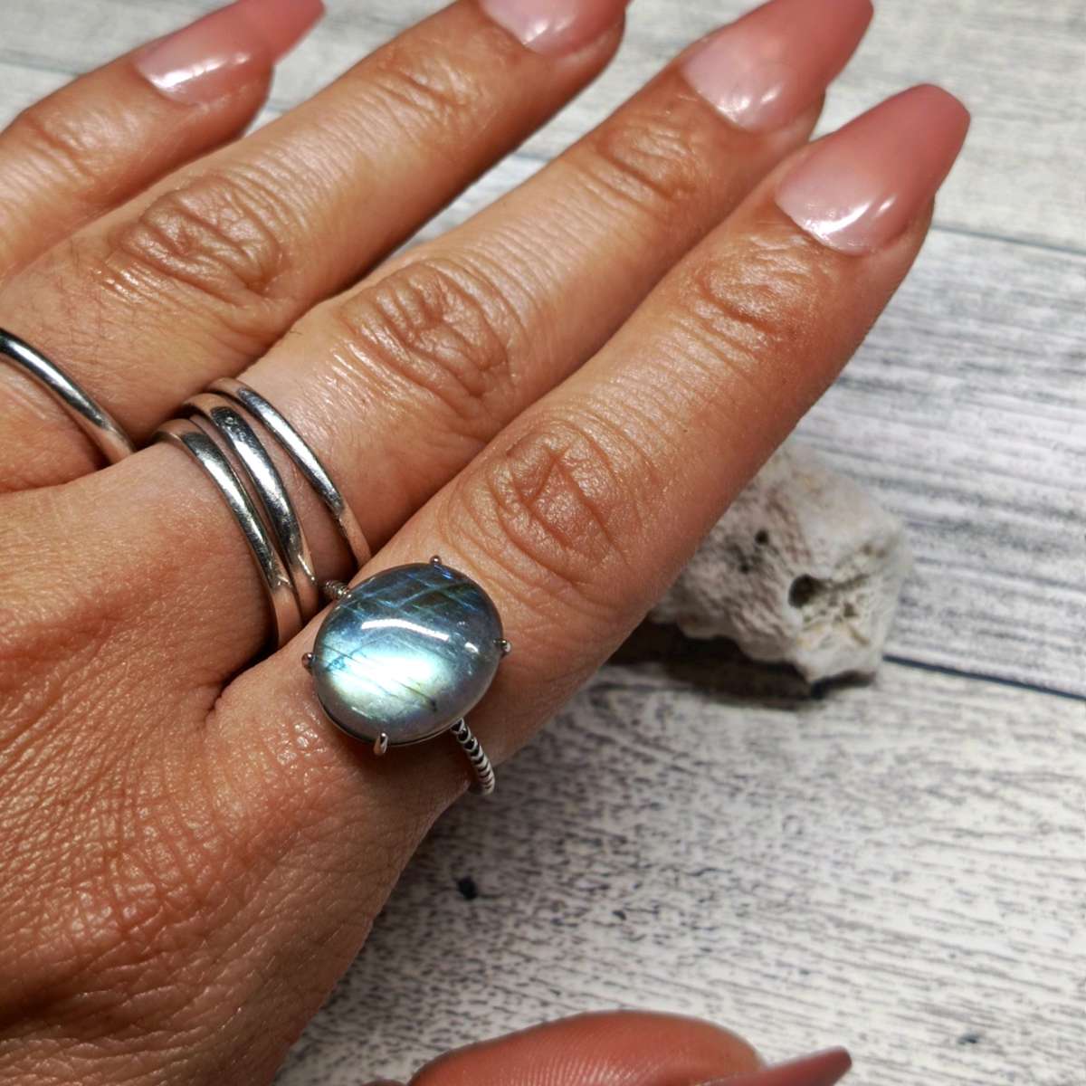 Labradorite Sterling Silver 925 Ring jewelry