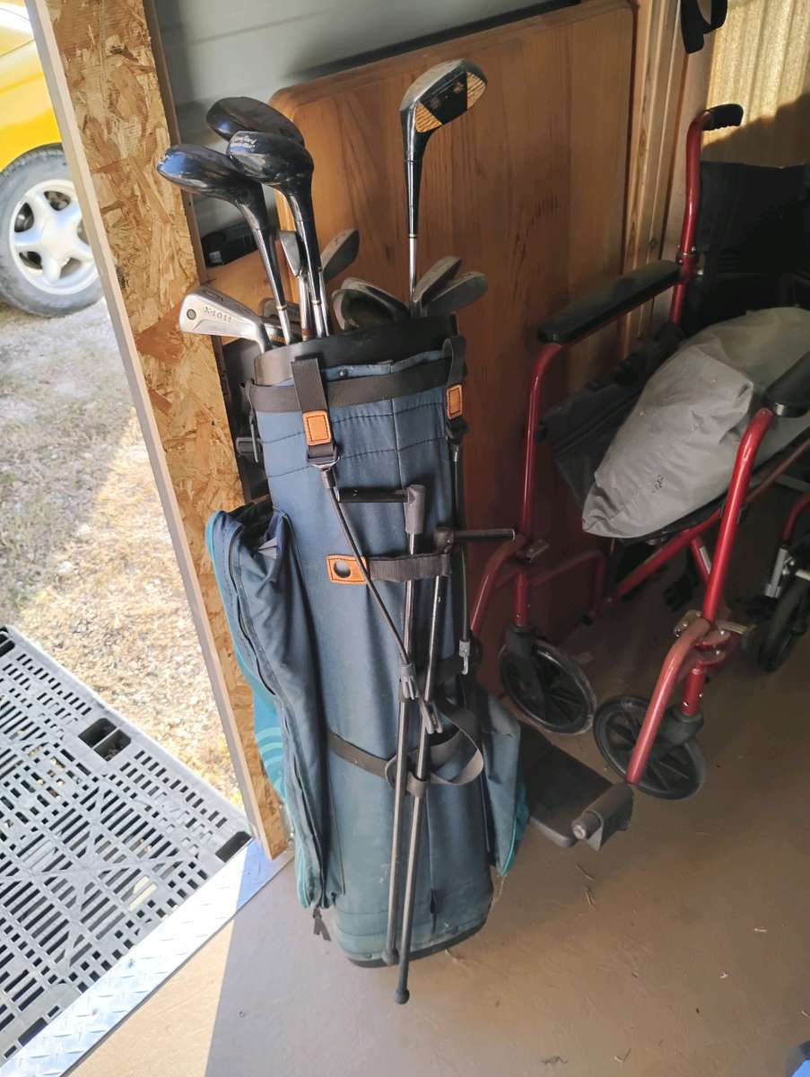 Golf Clubs and Bag