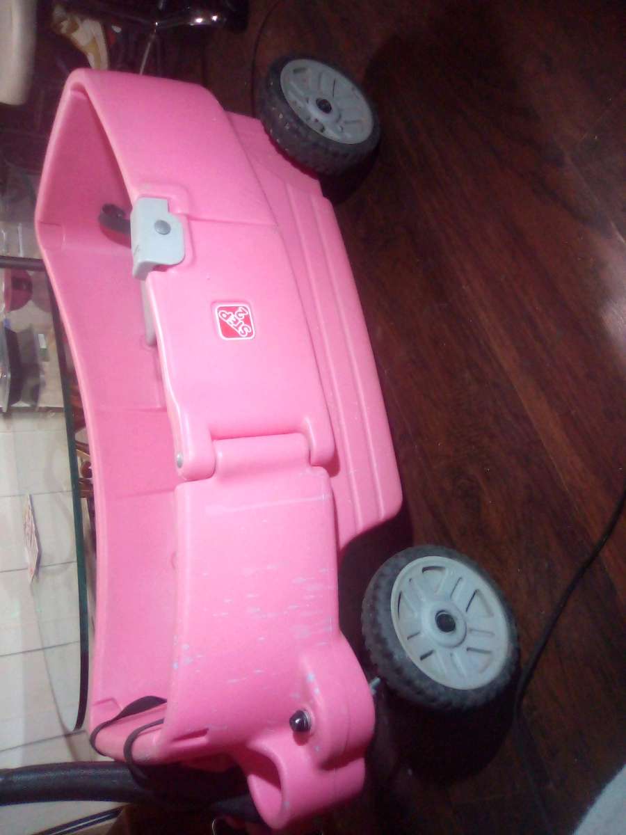 plastic pink wagon