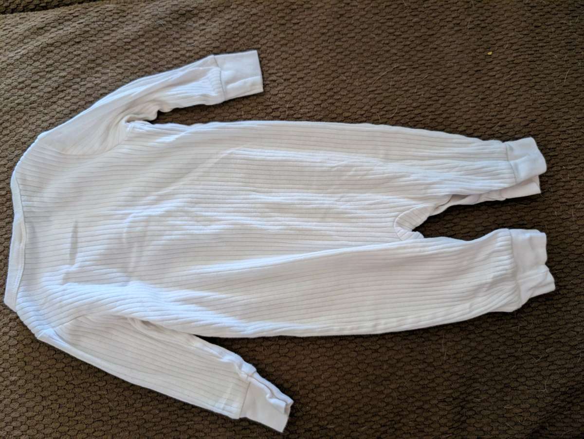White sleepsuit without feet
