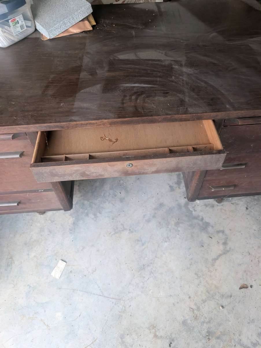 antique large wooden desk