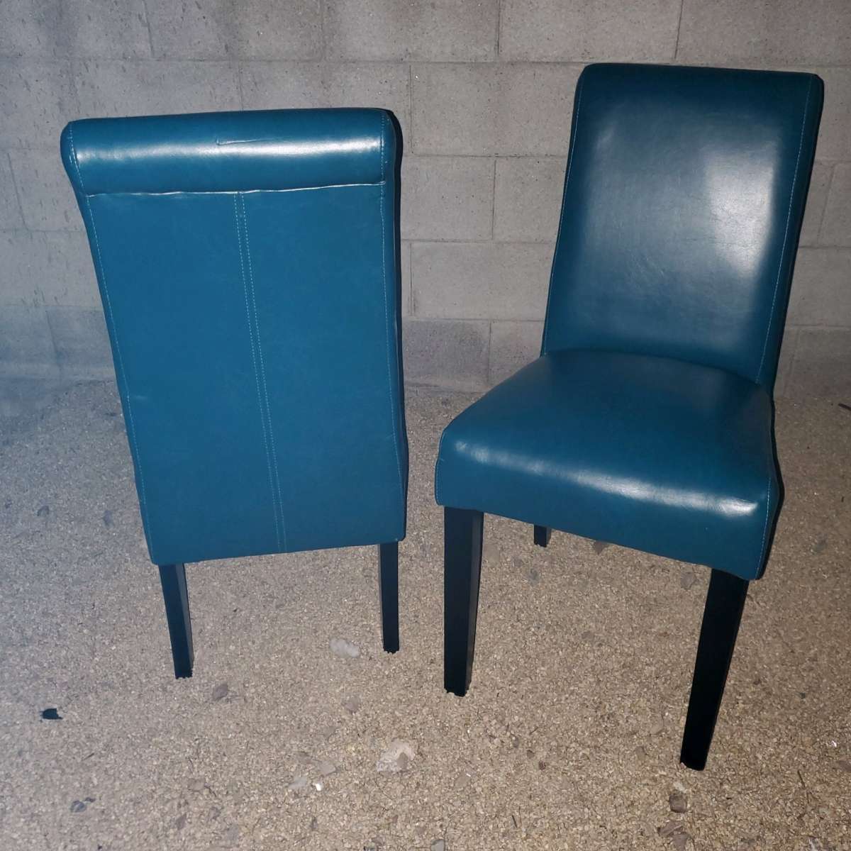 Faux Leather High Back Dining Chairs