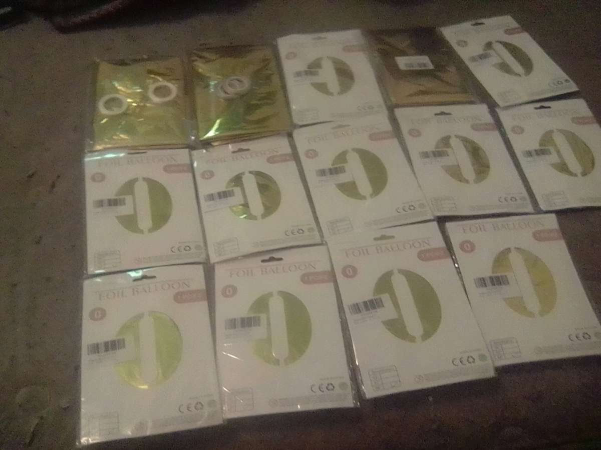 brand new foil balloons all of them for 10 bucks