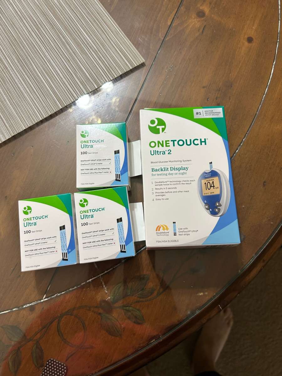 one touch meter and strips brand new