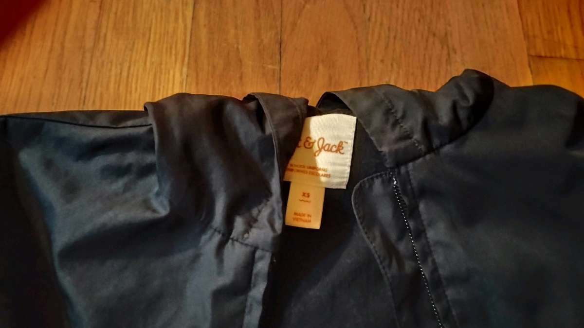 kids unisex dark blue cat and jack windbreaker