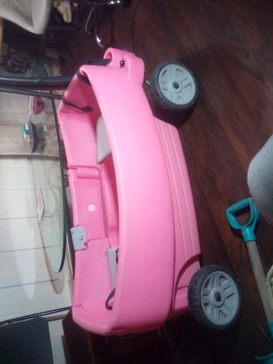 plastic pink wagon