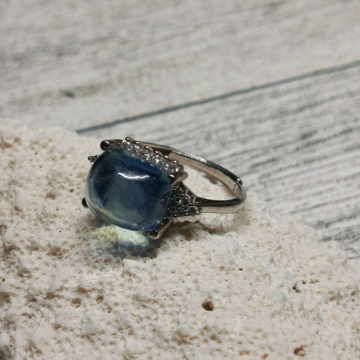 Aquamarine  Sterling Silver 925 Ring jewelry